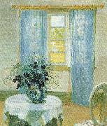 Anna Ancher interior med klematis oil painting reproduction